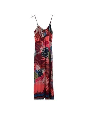Express Maxi Dress Womens S Multicolor Sleeveless Hawiian Tropical Resort Summer